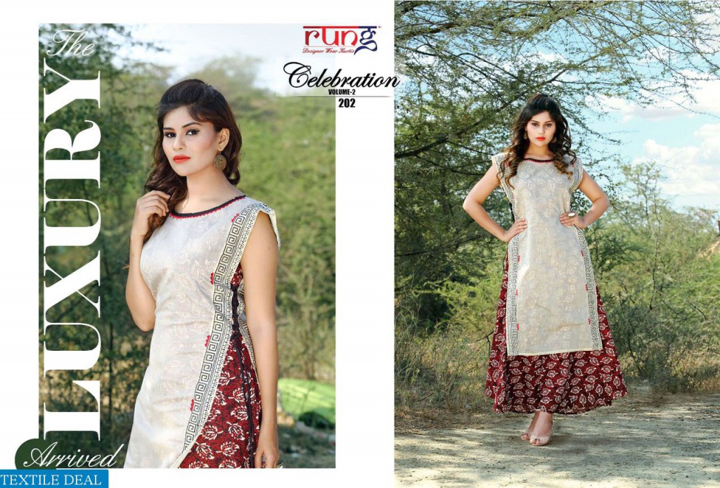 Rung Celebration vol-2 Wholesale readymade Tunics collection